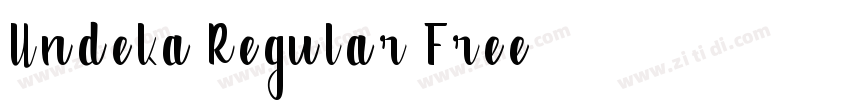 Undeka Regular Free字体转换
